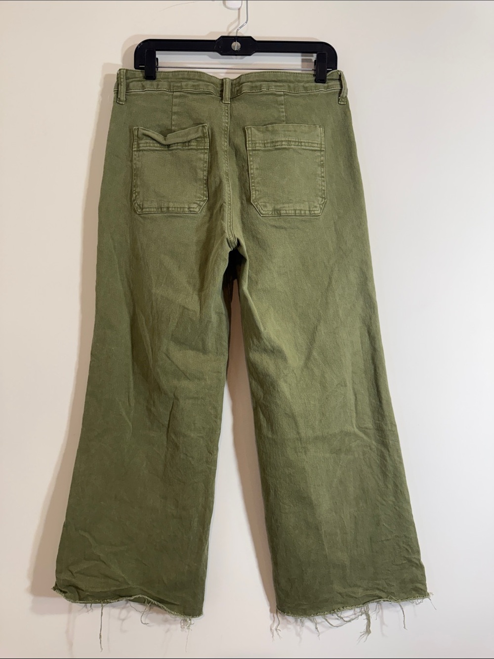 KUT From the Cloth Meg High Rise Wide Leg-Olive 8 - Picture 7 of 11